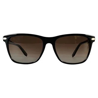 Pre-owned Ferragamo Salvatore  Black Acetate Square Polarized Sunglasses