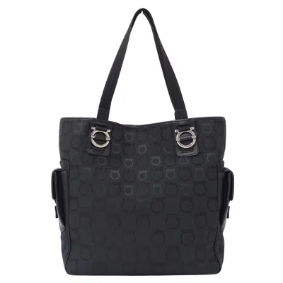 Pre-owned Ferragamo Salvatore  Black Canvas Tote Bag ()
