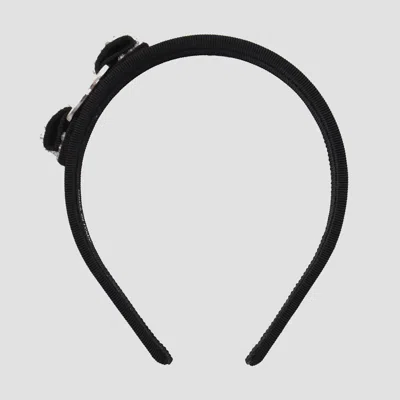 Ferragamo Salvatore  Black Cotton Hair Accessories