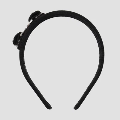 Ferragamo Salvatore  Black Cotton Hair Accessories