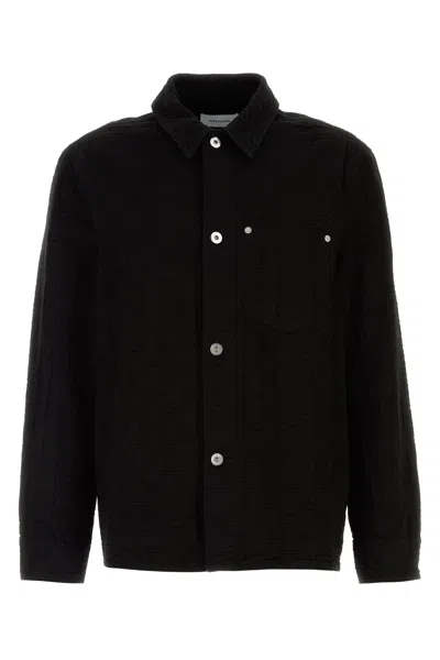 FERRAGAMO CAMICIA IN DENIM NERO  UOMO
