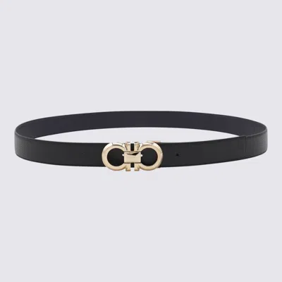 FERRAGAMO SALVATORE FERRAGAMO BLACK LEATHER BELT