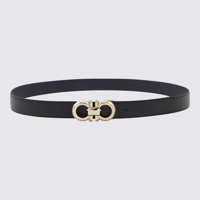 FERRAGAMO SALVATORE FERRAGAMO BLACK LEATHER BELT