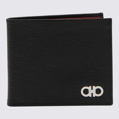 Ferragamo Salvatore  Black Leather Bifold Wallet