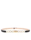 Ferragamo Bijoux Belt In Black Leather In Black