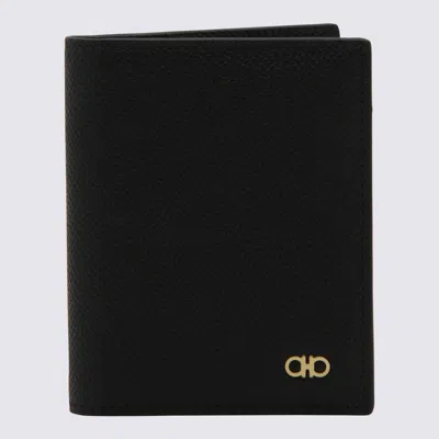 FERRAGAMO SALVATORE FERRAGAMO BLACK LEATHER CARD HOLDER