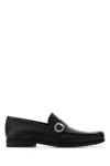 Ferragamo Salvatore  Black Leather Caspian Loafers