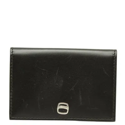 Pre-owned Ferragamo Salvatore  Black Leather Coin Purse/coin Case ()