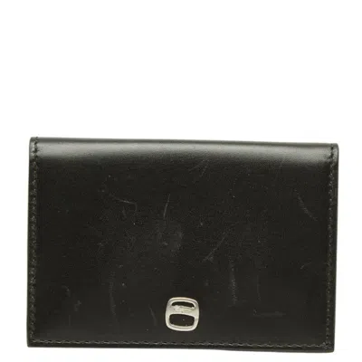 Pre-owned Ferragamo Salvatore  Black Leather Coin Purse/coin Case ()