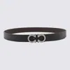 Ferragamo Salvatore  Black Leather Gancini Belt