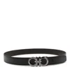 Ferragamo Gancini Leather Belt In Nero || T.moro