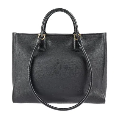 Pre-owned Ferragamo Salvatore  Black Leather Handbag Shoulder Bag Tote Bag ()