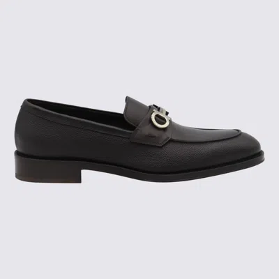 FERRAGAMO SALVATORE FERRAGAMO BLACK LEATHER LOAFERS