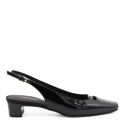 Ferragamo Salvatore  Black Leather Pumps