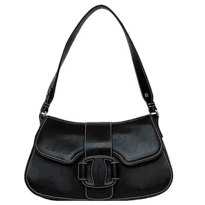 Pre-owned Ferragamo Salvatore  Black Leather Shoulder Bag ()