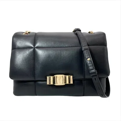 Pre-owned Ferragamo Salvatore  Black Leather Shoulder Bag ()