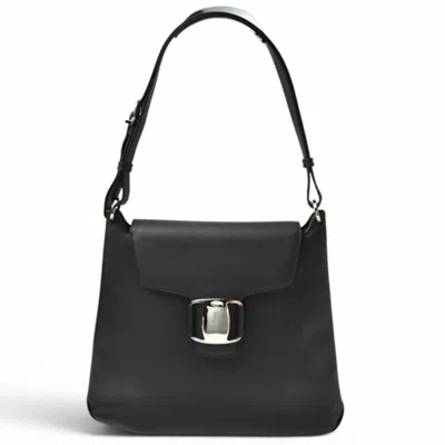 Pre-owned Ferragamo Salvatore  Black Leather Shoulder Bag Tote Bag ()