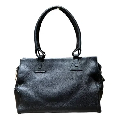 Pre-owned Ferragamo Salvatore  Black Leather Shoulder Bag Tote Bag ()