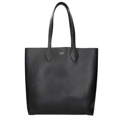 Ferragamo Salvatore  Black Leather Shoulder Men's Bag