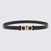 Ferragamo Black Leather Belt In Black
