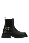 Ferragamo Tia Buckled Leather Ankle Boots In Black