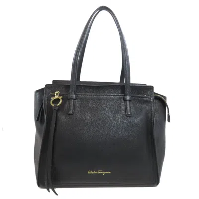 Pre-owned Ferragamo Salvatore  Black Leather Tote Bag ()