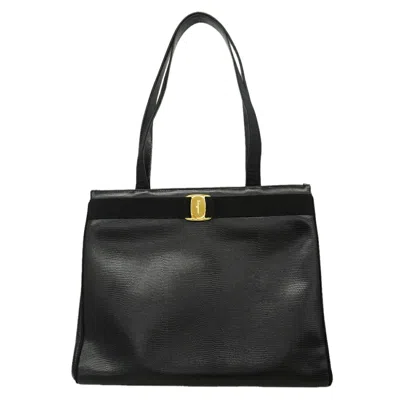 Pre-owned Ferragamo Salvatore  Black Leather Tote Bag ()