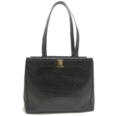 Pre-owned Ferragamo Salvatore  Black Leather Tote Bag ()