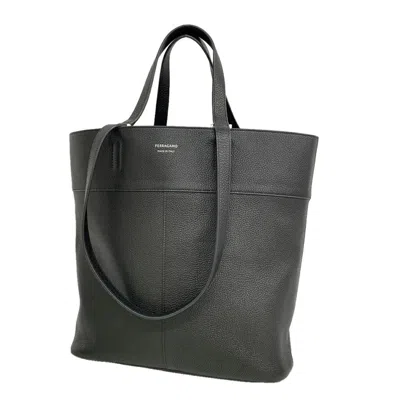 Pre-owned Ferragamo Salvatore  Black Leather Tote Bag ()