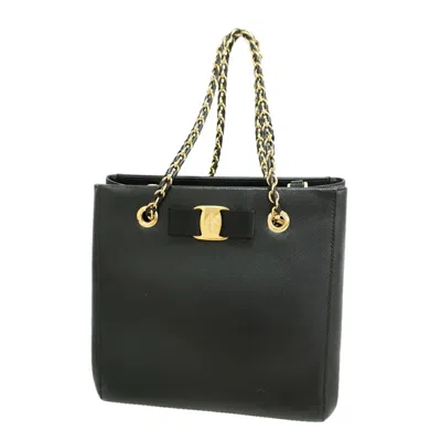 Pre-owned Ferragamo Salvatore  Black Leather Tote Bag ()