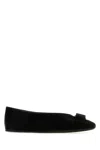Ferragamo Black Leather Vanna I Ballerinas In Black