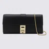 Ferragamo Hug Leather Chain Wallet In Black