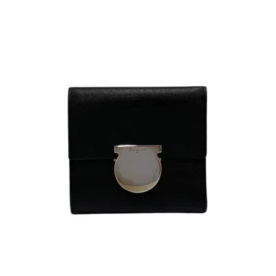 Pre-owned Ferragamo Salvatore  Black Leather Wallet (bi-fold) ()