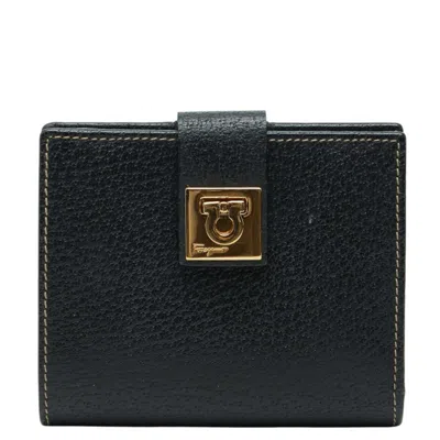 Pre-owned Ferragamo Salvatore  Black Leather Wallet (bi-fold) ()