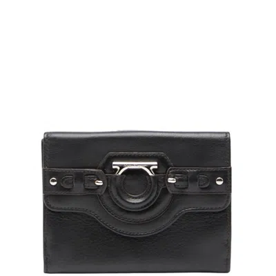 Pre-owned Ferragamo Salvatore  Black Leather Wallet (bi-fold) ()