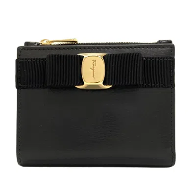 Pre-owned Ferragamo Salvatore  Black Leather Wallet (bi-fold) ()