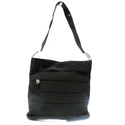 Pre-owned Ferragamo Salvatore  Black Nylon Leather Shoulder Bag Tote Bag ()