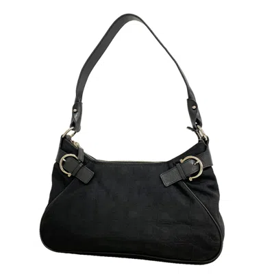 Pre-owned Ferragamo Salvatore  Black Nylon Shoulder Bag ()