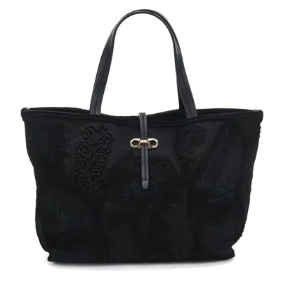 Pre-owned Ferragamo Salvatore  Black Nylon Tote Bag ()