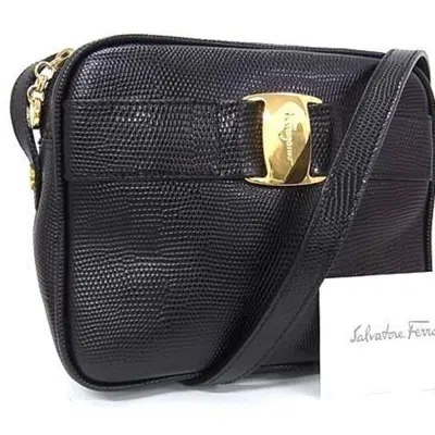 Pre-owned Ferragamo Salvatore  Black Pochette Shoulder Bag ()