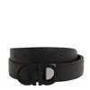 Ferragamo Salvatore  Black Reversible And Adjustable Gancini Belt In Black