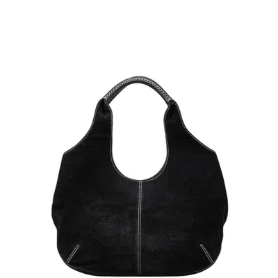 Pre-owned Ferragamo Salvatore  Black Suede Leather Shoulder Bag ()