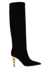 Ferragamo Spherical Heel Boot In Black