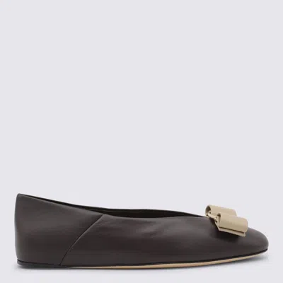 FERRAGAMO SALVATORE FERRAGAMO BLACK VANNA FLATS