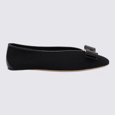 FERRAGAMO SALVATORE FERRAGAMO BLACK VANNA FLATS