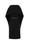 Ferragamo Black Viscose Blend Dress In Black