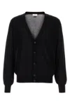 Ferragamo Black Wool Blend Cardigan In Black
