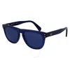 Ferragamo Men's Gancini Tea Cup Acetate Rectangle Sunglasses In Transparent Blue