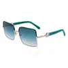 Ferragamo Salvatore  Blue Gradient Square Ladies Sunglasses Sf302sl 047 60