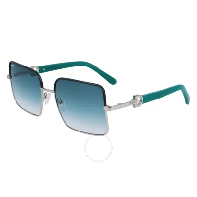 Ferragamo Salvatore  Blue Gradient Square Ladies Sunglasses Sf302sl 047 60